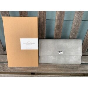 Wolf Pottery Barn McKenna Travel Portfolio "K" Gray Lizard Jewelry Organizer NEW